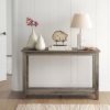 Modern Coastal Farmhouse Console Sofa Table in Gray Taupe Wood Finish