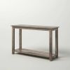 Modern Coastal Farmhouse Console Sofa Table in Gray Taupe Wood Finish