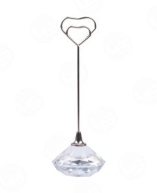 2 Pack Crystal Base Memo Clip Holder Stand for Photo Card Menu Table Number