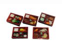 Set Of 5 Lovely Refrigerator Magnet Set Silica Gel Simulated Lunch Box