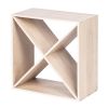 4 Cube Wine Rack, Holds 12-16 Bottles, Classic Style Wine Racks for Bottles, Perfect for Bar, Wine Cellar, Basement, Cabinet, Pantry