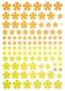 Yellow Floral Heart - Large Wall Decals Stickers Appliques Home Decor