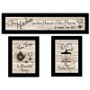 "Kitchen Friendship Collection III" 3-Piece Vignette by Millwork Engineering, Black Frame