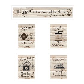 "Kitchen Friendship Collection II" 5-Piece Vignette by Millwork Engineering, White Frame