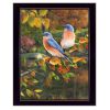 "Bluebirds" by Kim Norlien, Ready to Hang Framed Print, Black Frame
