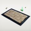Onitiva - [Light Brown Grid] Handwoven Home Rugs (19.7 by 31.5 inches)
