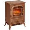 HOMCOM 22" Electric Fireplace Heater, Freestanding Fire Place Stove with Realistic LED Flames and Logs, and Overheating Protection, 750W/1500W