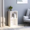 2-Tier Book Cabinet White 15.7"x11.8"x30.1" Chipboard
