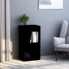 2-Tier Book Cabinet Black 15.7"x11.8"x30.1" Chipboard