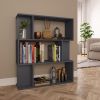 Book Cabinet/Room Divider Gray 31.5"x9.4"x37.8" Engineered Wood