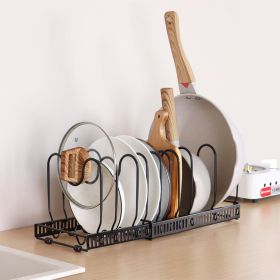 Adjustable Kitchen Pot Rack, Cutting Board, Cutting Board, Pot Cover Storage Rack, Multifunctional Storage Rack, Telescopic Pot Rac0k