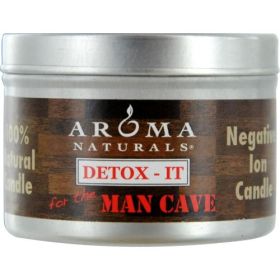 DETOX-IT AROMATHERAPY by ONE 2.5x1.75 inch SOY/BEESWAX BLEND AROMATHERAPY CANDLE FOR THE MAN CAVE. REBALANCE ROOM ODORS WITH NATURAL BEESWAX