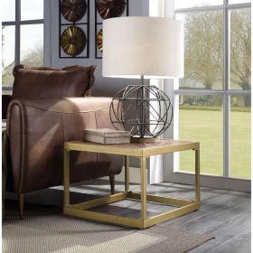 Retro Brown End Table with Open Base