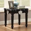 Black End Table with Turned Legs