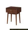 Modern Style 1pc End Table Drawer Brown Finish Living Room Furniture Stylish Table
