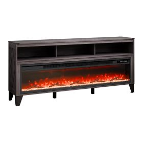 VEVOR Fireplace TV Stand for TVs 66", Media Storage Corner with 60" Fireplace, Storage Drawers & Cabinets