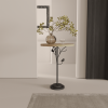 Round Side Table, Small Drink Table for Small Spaces, Modern Accent End Table Coffee Table with Metal Leg for Living Room, Bedroom, Corners