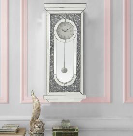 Noralie Mirrored & Faux Diamonds Wall Clock