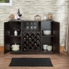 Hazen Espresso Finish Wine Cabinet