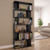 Book Cabinet/Room Divider High Gloss Black 31.5"x9.4"x75.6"