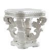 Antique White Square End Table