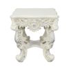 Antique White End Table with Floral Legs