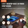 VEVOR Farmhouse End Table, Narrow Night Stand with USB Ports and Outlets, 4 Tiers End Table Side Table Coffee Table with Storage Cabinet and 2 Drawers
