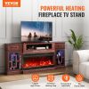 VEVOR Fireplace TV Stand for TVs 70", Media Storage Corner with 36" Fireplace, Storage Drawers & Cabinets