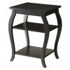 Black 2-shelf End Table