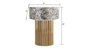 ET 1207-16 End Table Finished With Mother Of Pearl Top