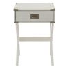 White 1-drawer End Table