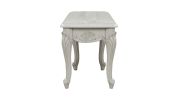Tuscan Traditional Style End Table made with wood in Silver