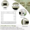 ON-TREND Large Wall Unit Entertainment Center with Bookshelves for TVs Up to 78'', Modern TV Console with Cabinets and Open Shelves
