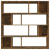 Book Cabinet Smoked Oak 43.3"x9.4"x43.3" Engineered Wood