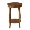 Walnut End Table with 1-Drawer