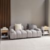 Set of 2, 15.74" Rattan End table with drawer, Modern nightstand, metal legs,side table for living room, bedroom,white