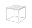 Light Oak and Chrome End Table with Open Base