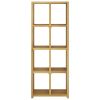 Book Cabinet 27.6"x11.8"x70.9" Solid Wood Teak