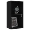 2-Tier Book Cabinet Black 15.7"x11.8"x30.1" Chipboard