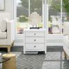 Dauphin 3-Drawer Accent End Table, Grey Cashmere Wood