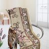 [Peony Blossom] Jacquard Weave Throw Blanket / Tapestry / Area Rug (59.1 by 86.7 inches)