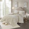 Tufted Cotton Chenille Medallion Comforter Set