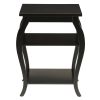 Black 2-shelf End Table