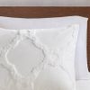 3 Piece Tufted Cotton Chenille Geometric Comforter Set
