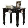 Black End Table with Turned Legs