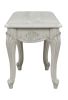 Tuscan Traditional Style End Table made with wood in Silver