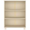 Book Cabinet HAMAR Honey Brown 33.5"x13.8"x44.1" Solid Wood Pine