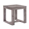 1pc Contemporary End Table Rustic Brown Gray Tan Finish Living Room Wooden Furniture