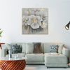 Home Hand Painted "Golden Anther Blossoms" Oil Painting (48"H x 48" W)