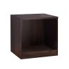Modern Pet End Table with Removable Mat in Dark Walnut